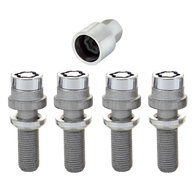 McGard Wheel Lock Bolt Set - 4pk. (Radius Seat) M14X1.5 / 19mm Hex / 35.4mm Shank Length - Chrome McGard Wheel Lock Bolt Set - 4pk. (Radius Seat) M14X1.5 / 19mm Hex / 35.4mm Shank Length - Chrome