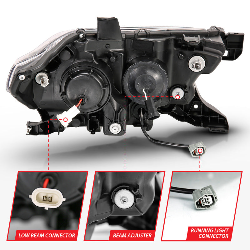 ANZO 2016-2017 Toyota Tacoma Projector Headlights w/ Plank Style Design Black/Amber w/ DRL ANZO 2016-2017 Toyota Tacoma Projector Headlights w/ Plank Style Design Black/Amber w/ DRL