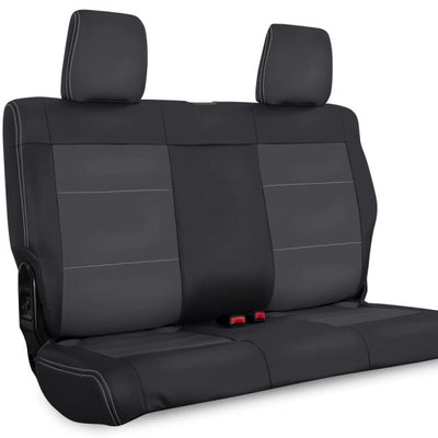 PRP 07-10 Jeep Wrangler JK Rear Seat Covers/2 door - Black/Grey