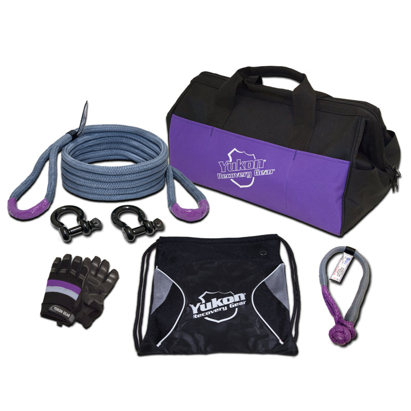 Yukon Recovery Gear Kit w/ 3/4in. Kinetic Rope Tow Strap Yukon Recovery Gear Kit w/ 3/4in. Kinetic Rope Tow Strap