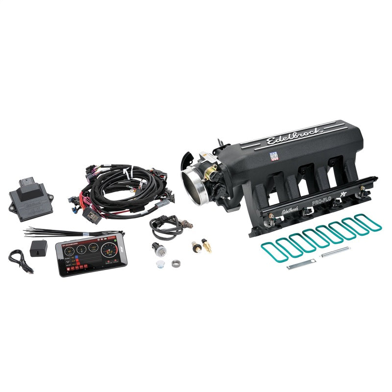 Edelbrock Pro Flo 4 XT EFI System Seq Port LS Gen III/IV Cathedral Port 550 HP Max 35lb/hr Black Edelbrock Pro Flo 4 XT EFI System Seq Port LS Gen III/IV Cathedral Port 550 HP Max 35lb/hr Black
