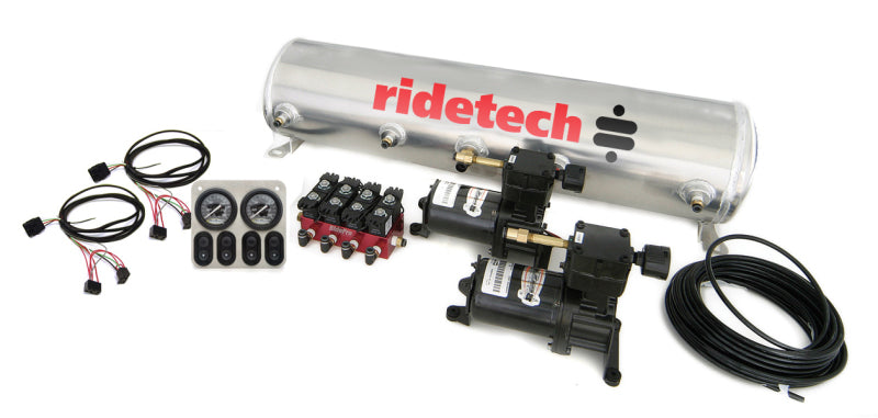 Ridetech 5 Gallon 4-Way Analog Air Ride Compressor Leveling System Ridetech 5 Gallon 4-Way Analog Air Ride Compressor Leveling System