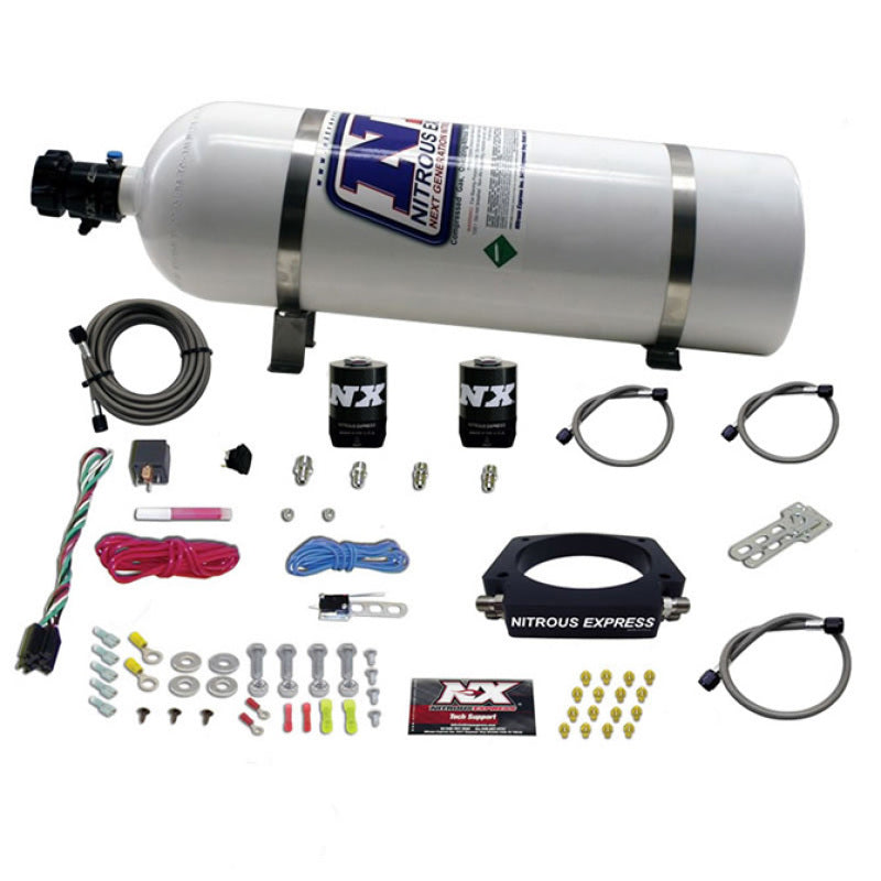 Nitrous Express GM LS 102mm Nitrous Plate Kit (50-400HP) w/15lb Bottle Nitrous Express GM LS 102mm Nitrous Plate Kit (50-400HP) w/15lb Bottle
