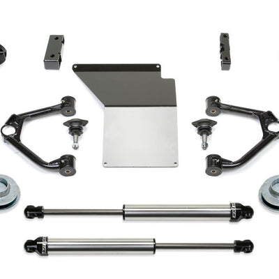 Fabtech 07-14 GM C/K1500 SUV 2WD/4WD 4in Budget UCA System w/DL 2.5 Coilovers & Rear DL Shocks