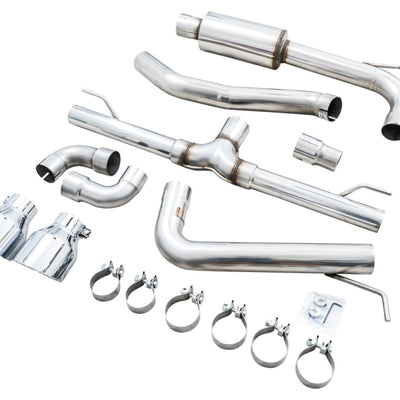 AWE 2022 VW GTI MK8  Track Edition Exhaust - Chrome Silver Tips