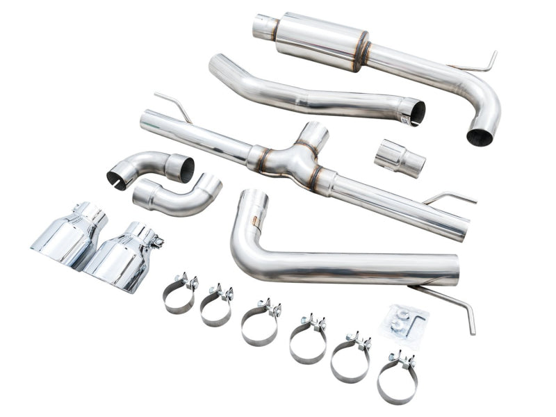 AWE 2022 VW GTI MK8  Track Edition Exhaust - Chrome Silver Tips AWE 2022 VW GTI MK8  Track Edition Exhaust - Chrome Silver Tips