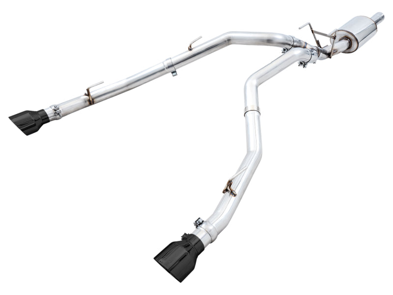 AWE Tuning 09-18 RAM 1500 5.7L (w/Cutouts) 0FG Dual Rear Exit Cat-Back Exhaust - Diamond Black Tips AWE Tuning 09-18 RAM 1500 5.7L (w/Cutouts) 0FG Dual Rear Exit Cat-Back Exhaust - Diamond Black Tips