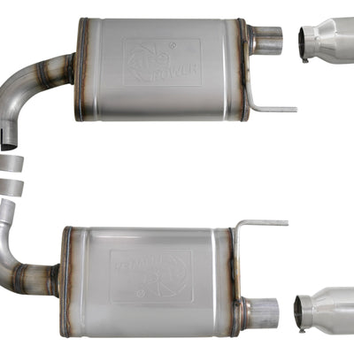 aFe MACH Force-Xp SS Axle Back Exhaust w/Polished Tips 15-17 Ford Mustang GT V8-5.0L