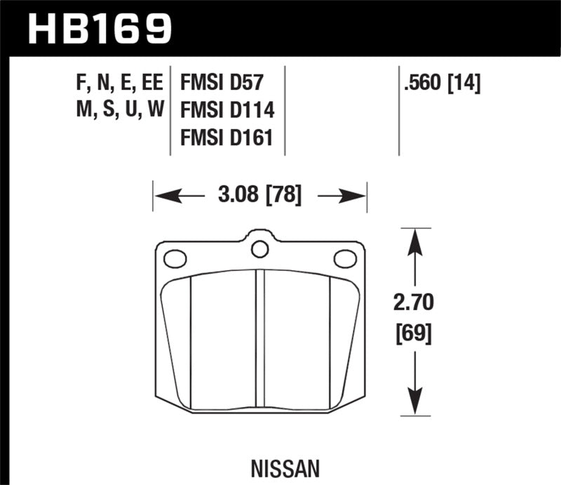 Hawk Nissan 810/240Z/260Z/280Z/620 / Toyota Corona/Cressida/Crown/PU HT-10 Front Race Brake Pads Hawk Nissan 810/240Z/260Z/280Z/620 / Toyota Corona/Cressida/Crown/PU HT-10 Front Race Brake Pads