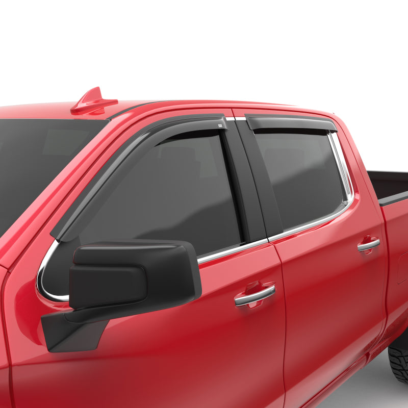 EGR 2019 Chevy 1500 Double Cab Tape-On Window Visors - Set of 4 Dark Smoke EGR 2019 Chevy 1500 Double Cab Tape-On Window Visors - Set of 4 Dark Smoke