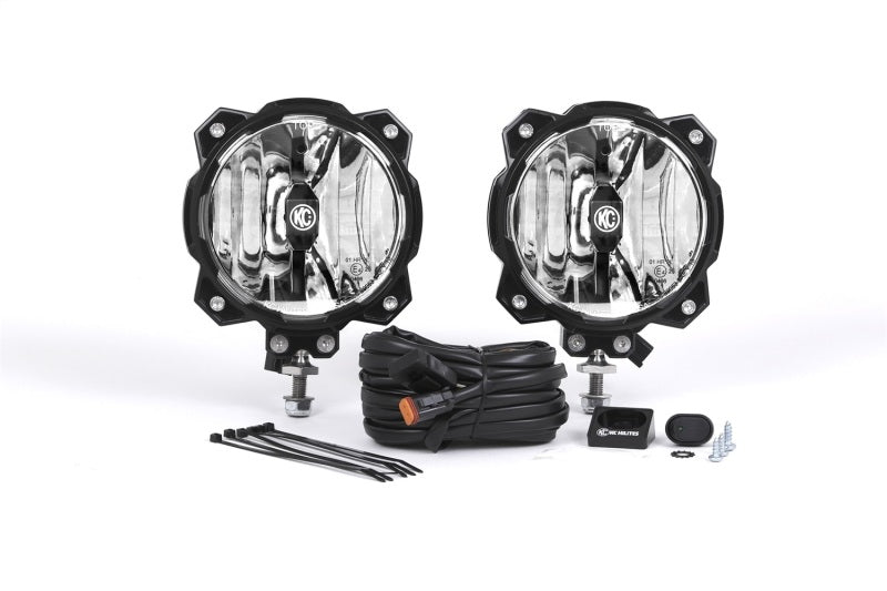 KC HiLiTES 6in. Pro6 Gravity LED Light 20w Single Mount SAE/ECE Driving Beam (Pair Pack System) KC HiLiTES 6in. Pro6 Gravity LED Light 20w Single Mount SAE/ECE Driving Beam (Pair Pack System)
