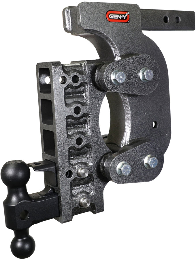 Gen-Y The Boss Torsion-Flex 2in Shank 15in Drop 16K Hitch w/GH-051 Dual-Ball/Pintle Lock/Stab Kit Gen-Y The Boss Torsion-Flex 2in Shank 15in Drop 16K Hitch w/GH-051 Dual-Ball/Pintle Lock/Stab Kit
