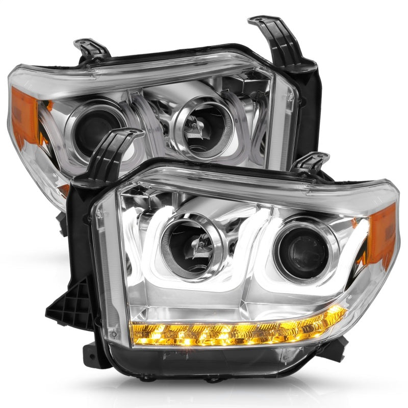 ANZO 2014-2016 Toyota Tundra Projector Headlights w/ U-Bar Chrome ANZO 2014-2016 Toyota Tundra Projector Headlights w/ U-Bar Chrome