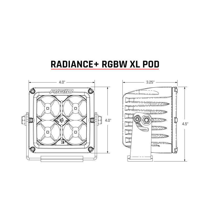 Rigid Industries Radiance+ Pod XL RGBW - Pair Rigid Industries Radiance+ Pod XL RGBW - Pair