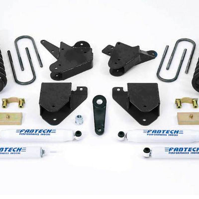 Fabtech 99-00 Ford F250/350 2WD w/7.3L Diesel 6in Basic Sys w/Perf Shks