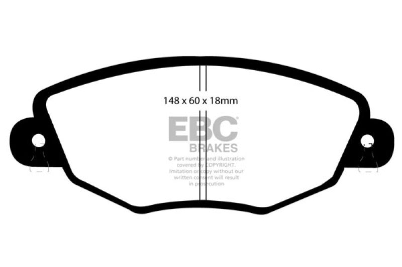 EBC 01-04 Jaguar X-Type 2.5 Yellowstuff Front Brake Pads EBC 01-04 Jaguar X-Type 2.5 Yellowstuff Front Brake Pads