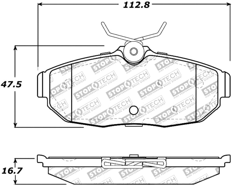 StopTech Performance 05-09 Ford Mustang Cobra/Mach 1 V6/GT / 10 Shelby/Shelby GT Rear Brake Pads StopTech Performance 05-09 Ford Mustang Cobra/Mach 1 V6/GT / 10 Shelby/Shelby GT Rear Brake Pads