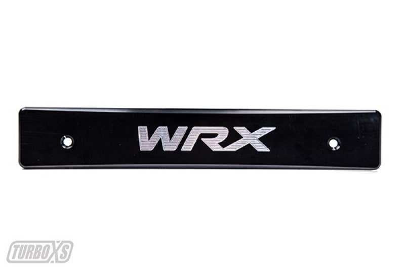 Turbo XS 15-17 Subaru WRX/STi Billet Aluminum License Plate Delete Black Machined WRX Logo Turbo XS 15-17 Subaru WRX/STi Billet Aluminum License Plate Delete Black Machined WRX Logo