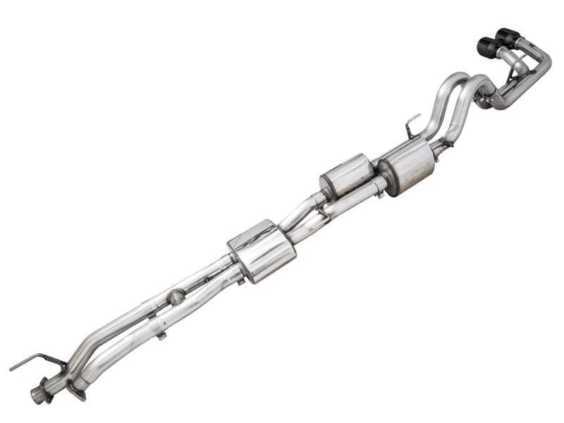 AWE 16-22 Toyota Tacoma 0FG Catback Exhaust w/ BashGuard - Dual Diamond Black Tips AWE 16-22 Toyota Tacoma 0FG Catback Exhaust w/ BashGuard - Dual Diamond Black Tips