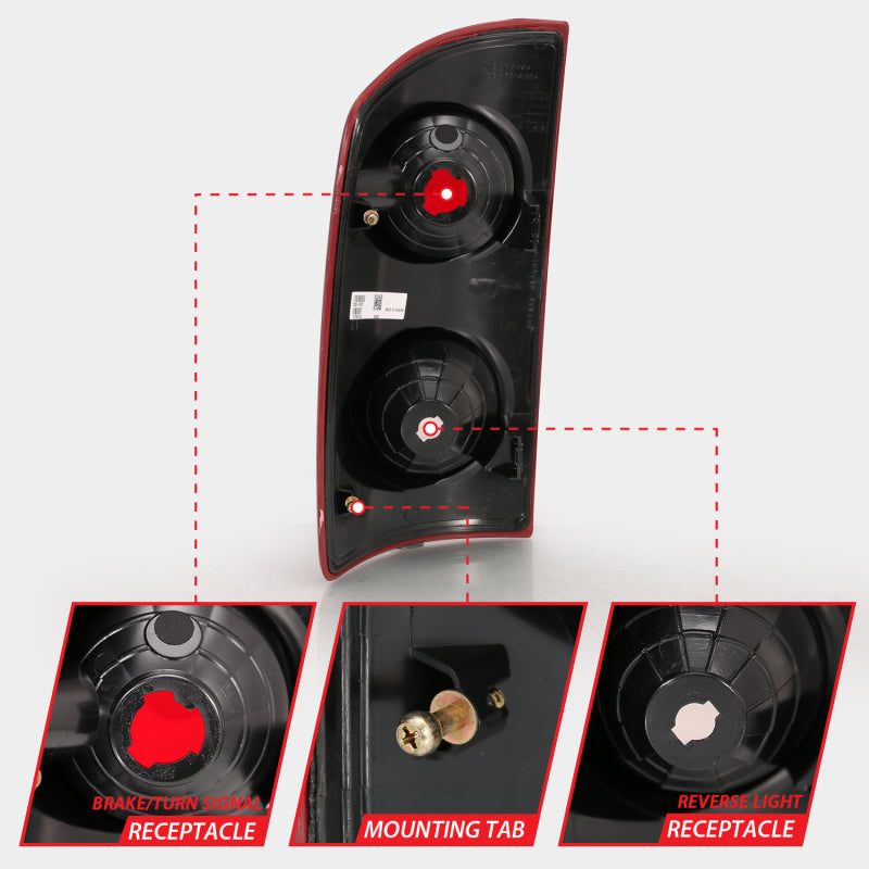 ANZO 2007-2009 Dodge Ram 1500 Tail Light Red Lens (OE) ANZO 2007-2009 Dodge Ram 1500 Tail Light Red Lens (OE)