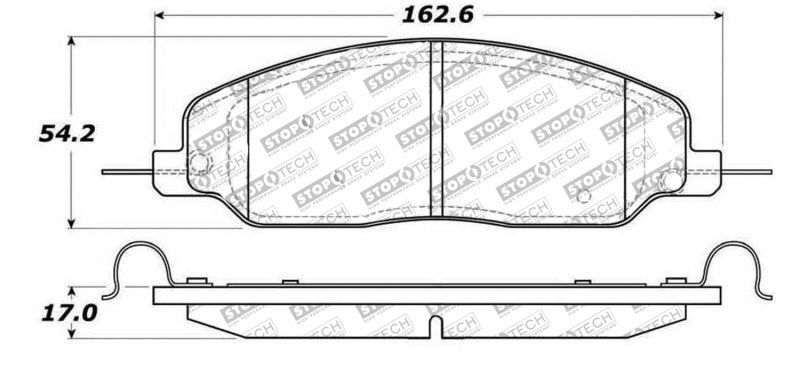 StopTech Performance 05-09 Ford Mustang Cobra/Mach 1 V6/GT / 10 Shelby/Shelby GT Front Brake Pads StopTech Performance 05-09 Ford Mustang Cobra/Mach 1 V6/GT / 10 Shelby/Shelby GT Front Brake Pads