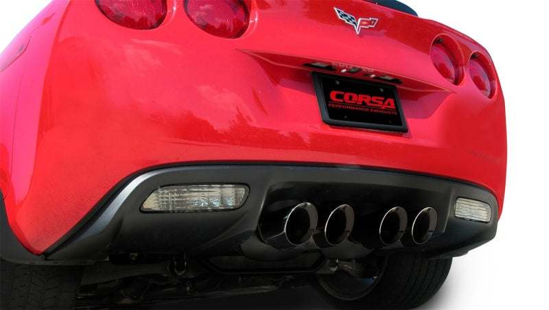 Corsa 2006-2013 Chevrolet Corvette C6 Z06 7.0L V8 Black Sport Axle-Back Exhaust Corsa 2006-2013 Chevrolet Corvette C6 Z06 7.0L V8 Black Sport Axle-Back Exhaust