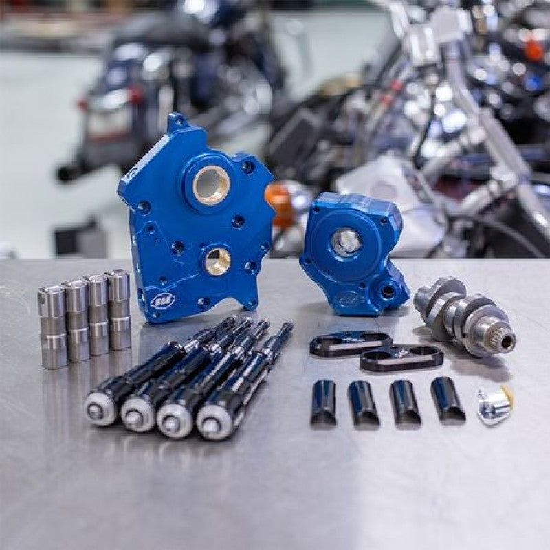 S&S Cycle 2017+ Oil Cooled M8 Models Chain Drive 465C Cam Chest Kit w/ Black Pushrod Tubes S&S Cycle 2017+ Oil Cooled M8 Models Chain Drive 465C Cam Chest Kit w/ Black Pushrod Tubes