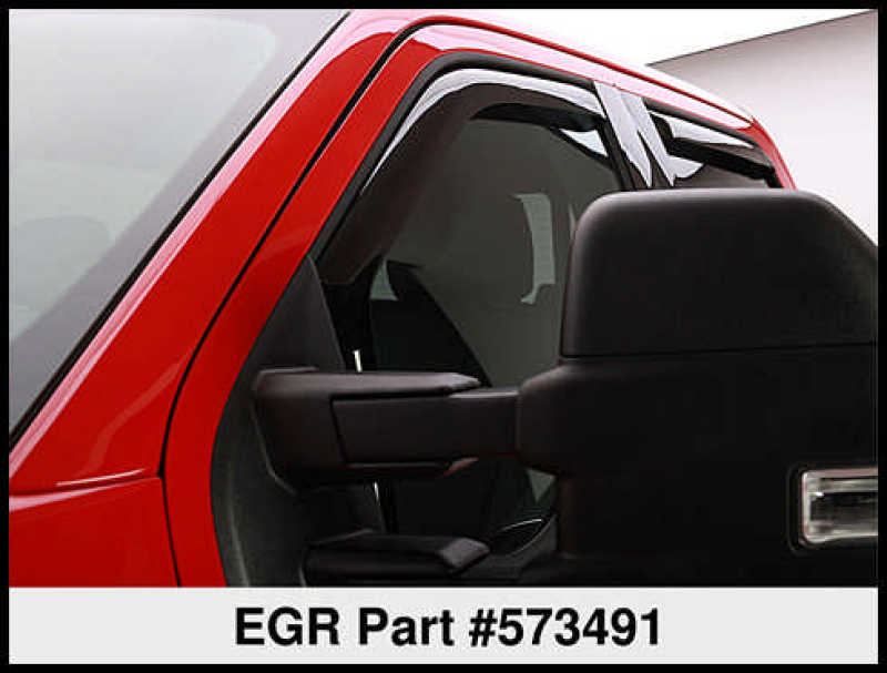 EGR 15-23 Ford F150 Crew Cab In-Channel Window Visors - Set of 4 (573491) EGR 15-23 Ford F150 Crew Cab In-Channel Window Visors - Set of 4 (573491)
