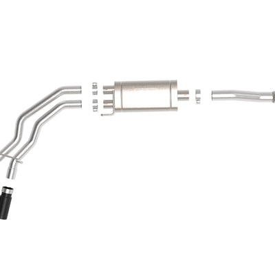 aFe Rebel 3in 409 SS Cat-Back Exhaust 2021 Ford F-150 V6 2.7L/3.5L (tt)/V8 5.0L w/ Black Tips