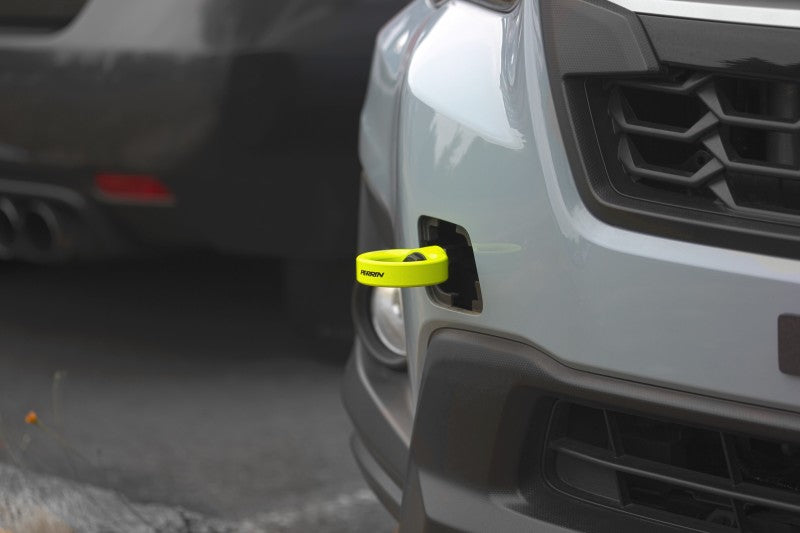 Perrin 2022 Subaru WRX / 18-21 Crosstrek / 14-21 Forester Tow Hook Kit (Front) - Neon Yellow Perrin 2022 Subaru WRX / 18-21 Crosstrek / 14-21 Forester Tow Hook Kit (Front) - Neon Yellow