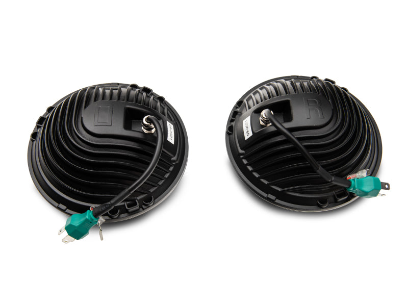 Raxiom 97-18 Jeep Wrangler TJ/JK 7-Inch LED Headlights w/ Halos- Black Housing (Clear Lens) Raxiom 97-18 Jeep Wrangler TJ/JK 7-Inch LED Headlights w/ Halos- Black Housing (Clear Lens)