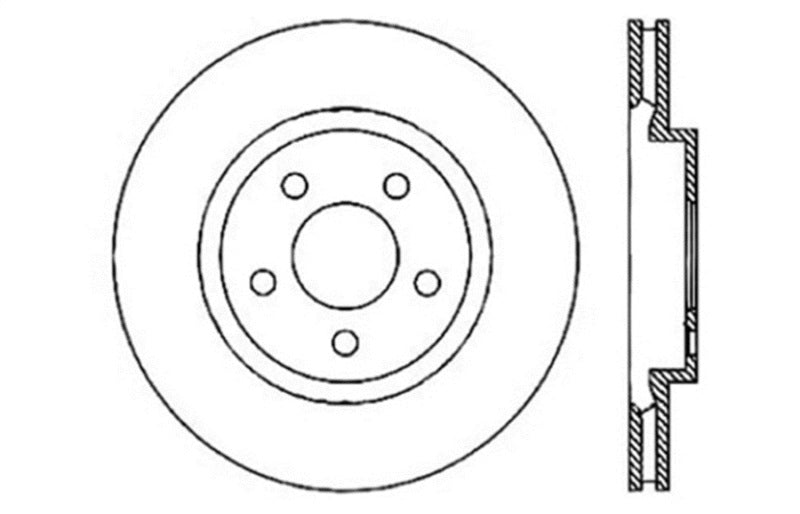 StopTech 05-09 Chrysler 300 (5.7L V8 exc SRT-8) Rear Right Slotted & Drilled Rotor StopTech 05-09 Chrysler 300 (5.7L V8 exc SRT-8) Rear Right Slotted & Drilled Rotor