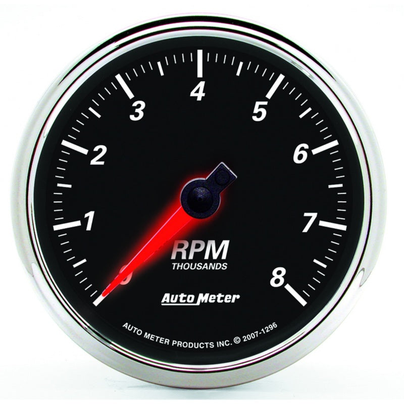 Autometer Designer Black II 3 3/8in 8000 RPM In-Dash Tachometer Autometer Designer Black II 3 3/8in 8000 RPM In-Dash Tachometer