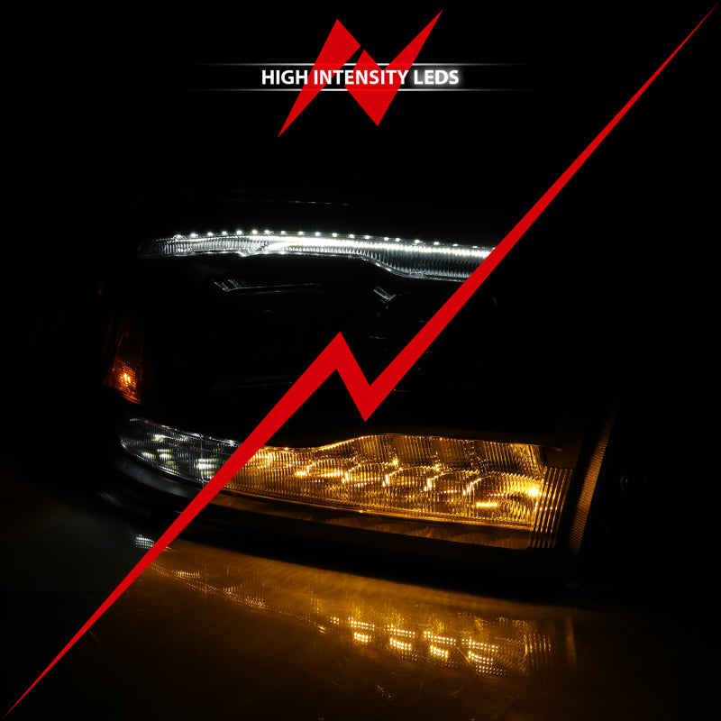 ANZO 2009-2018 Dodge Ram 1500 Projector H.L. Switchback Black Amber ANZO 2009-2018 Dodge Ram 1500 Projector H.L. Switchback Black Amber