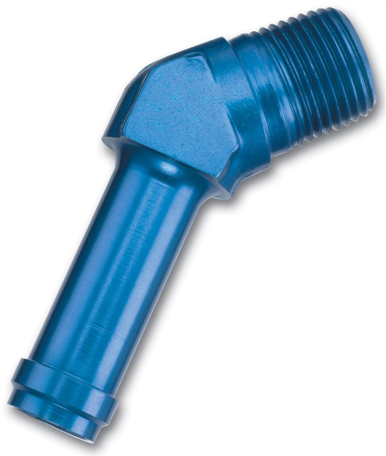 Russell Performance -10 AN 45 Degree 1/2in Pipe to 5/8in Tube Adapter Russell Performance -10 AN 45 Degree 1/2in Pipe to 5/8in Tube Adapter