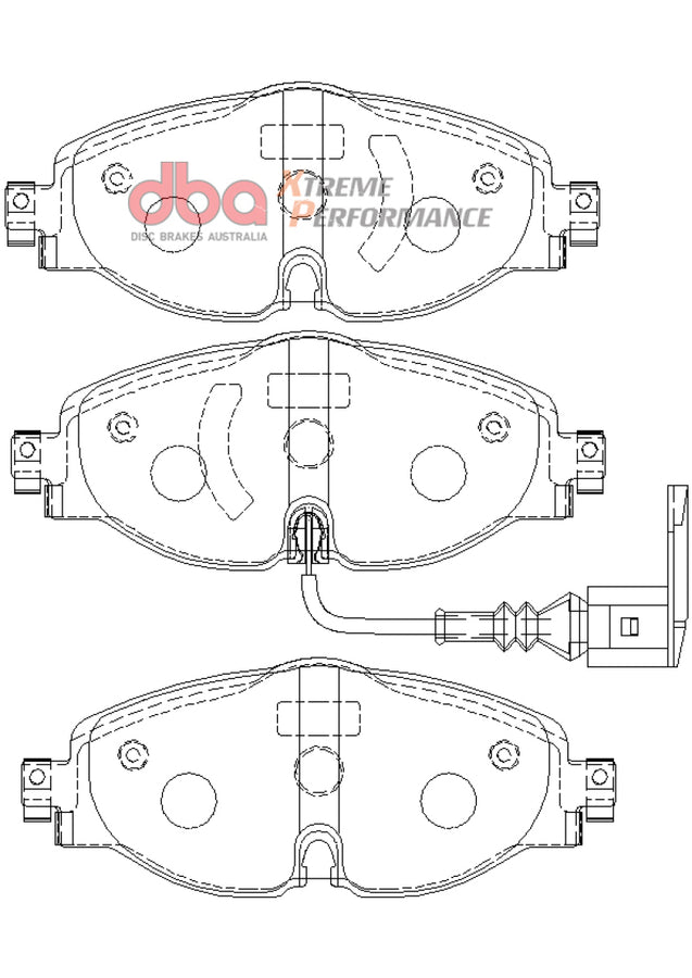 DBA 15-19 Audi A3 (w/288mm Front Rotor) XP Performance Front Brake Pads DBA 15-19 Audi A3 (w/288mm Front Rotor) XP Performance Front Brake Pads