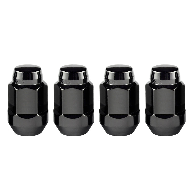 McGard Hex Lug Nut (Cone Seat Bulge Style) 1/2-20 / 3/4 Hex / 1.45in. Length (4-pack) - Black McGard Hex Lug Nut (Cone Seat Bulge Style) 1/2-20 / 3/4 Hex / 1.45in. Length (4-pack) - Black