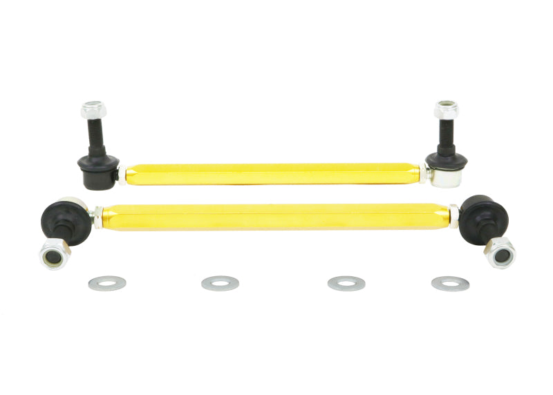 Whiteline 18-19 Kia Stinger Front Sway Bar Link Assembly Heavy Duty Adjustable Steel Ball Whiteline 18-19 Kia Stinger Front Sway Bar Link Assembly Heavy Duty Adjustable Steel Ball