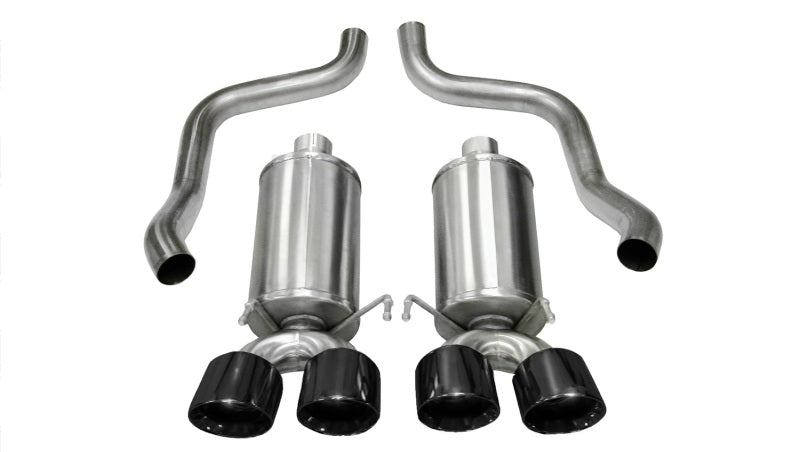 Corsa 2009-2013 Xtreme Axle-Back Exhaust w/Dual Black 3.5in Tips 09-13 Chevrolet Corvette C6 6.2L V8 Corsa 2009-2013 Xtreme Axle-Back Exhaust w/Dual Black 3.5in Tips 09-13 Chevrolet Corvette C6 6.2L V8