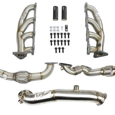aFe Twisted Steel Headers Up-Pipes & Down-Pipe 11-15 GM Diesel Trucks V8-6.6L (td) LML