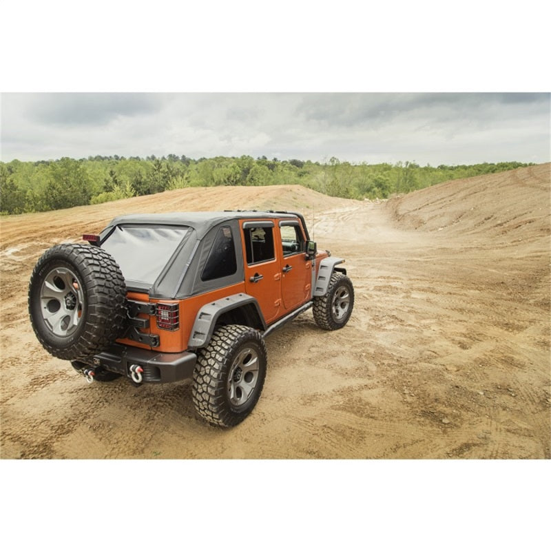 Rugged Ridge Bowless Soft Top Black Diamond 4-Door 07-18 Jeep Wrangler JK Rugged Ridge Bowless Soft Top Black Diamond 4-Door 07-18 Jeep Wrangler JK