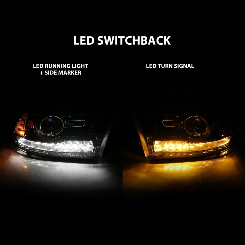 ANZO 2009-2018 Dodge Ram 1500 Projector Plank Style Switchback H.L Halo Black Amber (OE Style) ANZO 2009-2018 Dodge Ram 1500 Projector Plank Style Switchback H.L Halo Black Amber (OE Style)