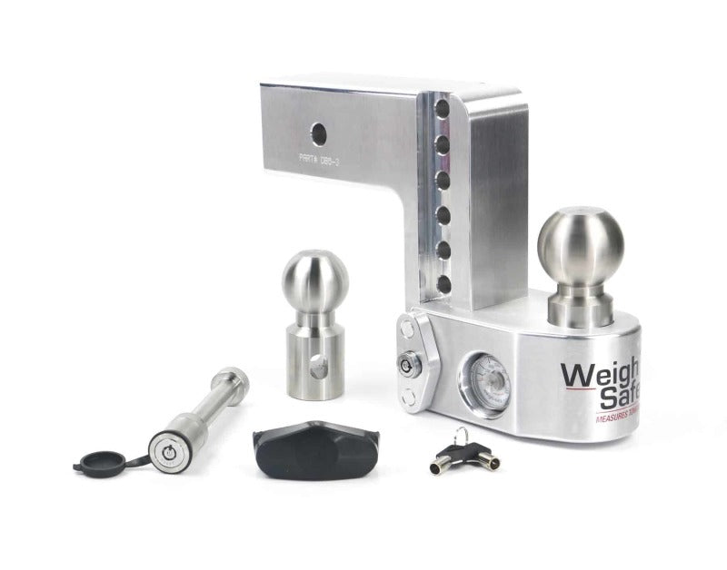 Weigh Safe 6in Drop Hitch w/Built-in Scale & 3in Shank (10K/21K GTWR) w/WS05 - Aluminum Weigh Safe 6in Drop Hitch w/Built-in Scale & 3in Shank (10K/21K GTWR) w/WS05 - Aluminum