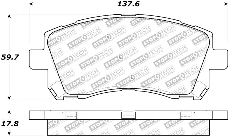 StopTech Street Touring 02-03 WRX Front Brake Pads StopTech Street Touring 02-03 WRX Front Brake Pads