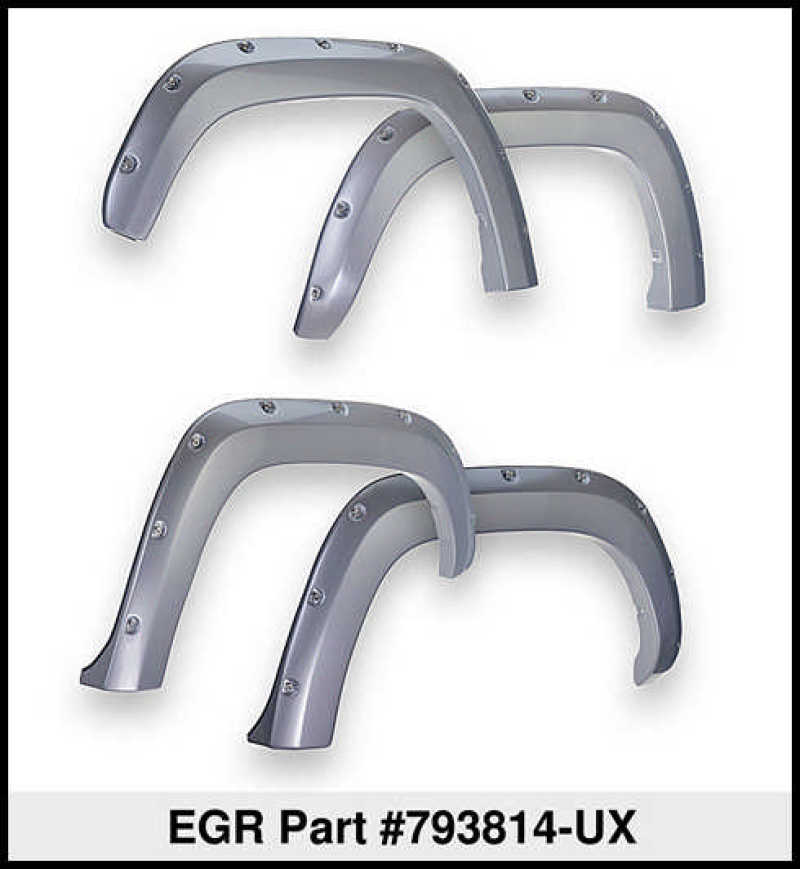 EGR 11-15 Ford Super Duty Bolt-On Look Color Match Fender Flares - Set - Ingot Silver EGR 11-15 Ford Super Duty Bolt-On Look Color Match Fender Flares - Set - Ingot Silver