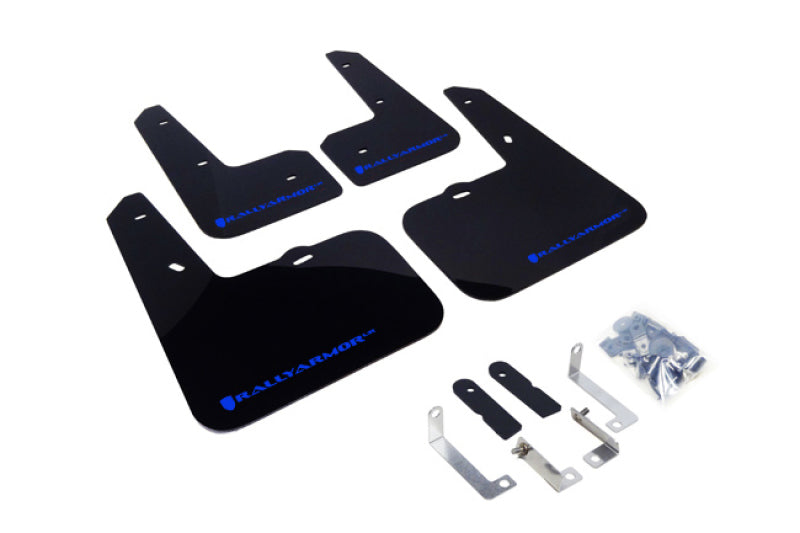 Rally Armor 12-18 Hyundai Veloster Black UR Mud Flap w/ Blue Logo Rally Armor 12-18 Hyundai Veloster Black UR Mud Flap w/ Blue Logo
