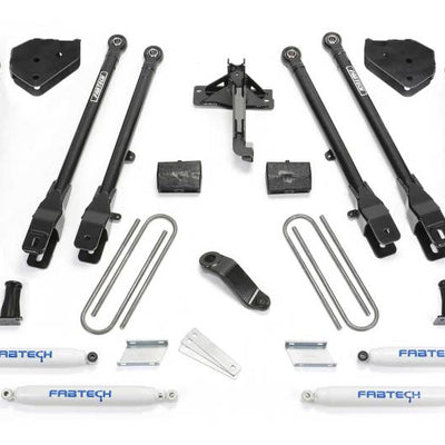 Fabtech 17-21 Ford F250/F350 4WD Gas 4in 4Link Sys w/Coils & Perf Shks