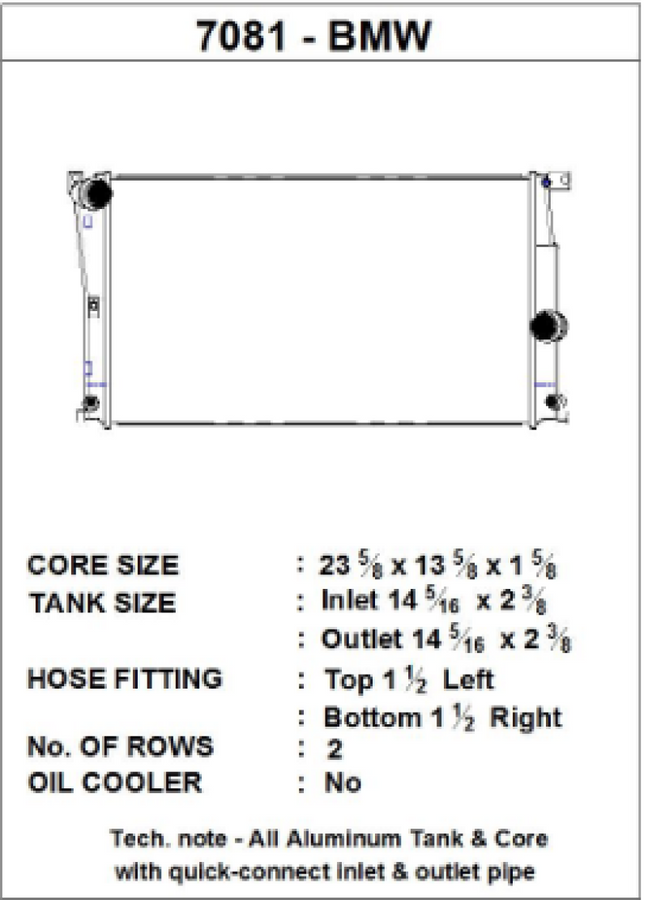 CSF BMW 2 Seires (F22/F23) / BMW 3 Series (F30/F31/F34) / BMW 4 Series (F32/F33/F36) A/T Radiator CSF BMW 2 Seires (F22/F23) / BMW 3 Series (F30/F31/F34) / BMW 4 Series (F32/F33/F36) A/T Radiator