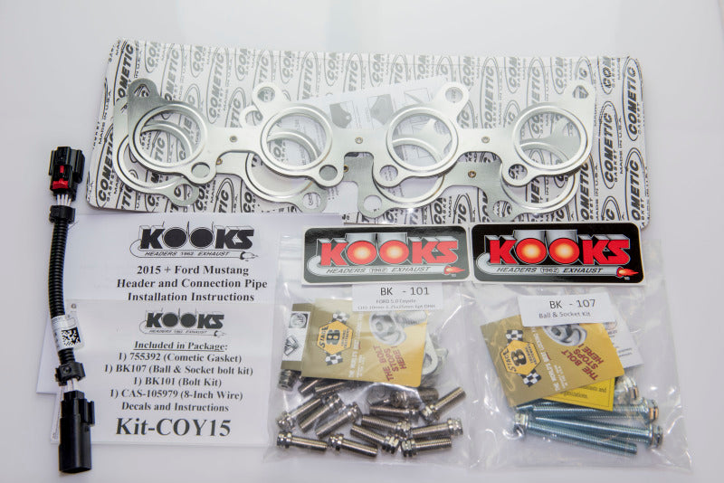 Kooks 15+ Mustang 5.0L 4V 2in x 3in SS Headers w/Green Catted OEM Connection Pipe Kooks 15+ Mustang 5.0L 4V 2in x 3in SS Headers w/Green Catted OEM Connection Pipe