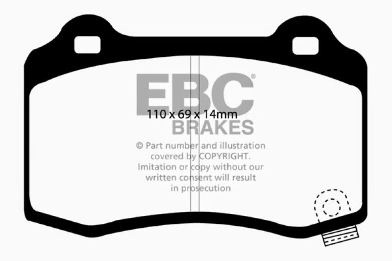 EBC 2018+ Dodge Durango 6.4L SRT Extra Duty Rear Brake Pads EBC 2018+ Dodge Durango 6.4L SRT Extra Duty Rear Brake Pads